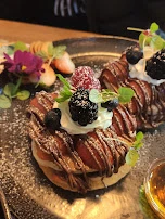 Pancakes with Cream and Fruits